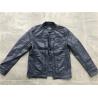 Buy cheap Navy Upstyled Mens PU Jacket , Faux Leather Biker Jacket With Suede Detail TW75530 from wholesalers