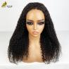 Buy cheap 4*4 Frontal Lace Virgin Human Hair Natural Black Curl Wigs With Anti Slip Strips from wholesalers