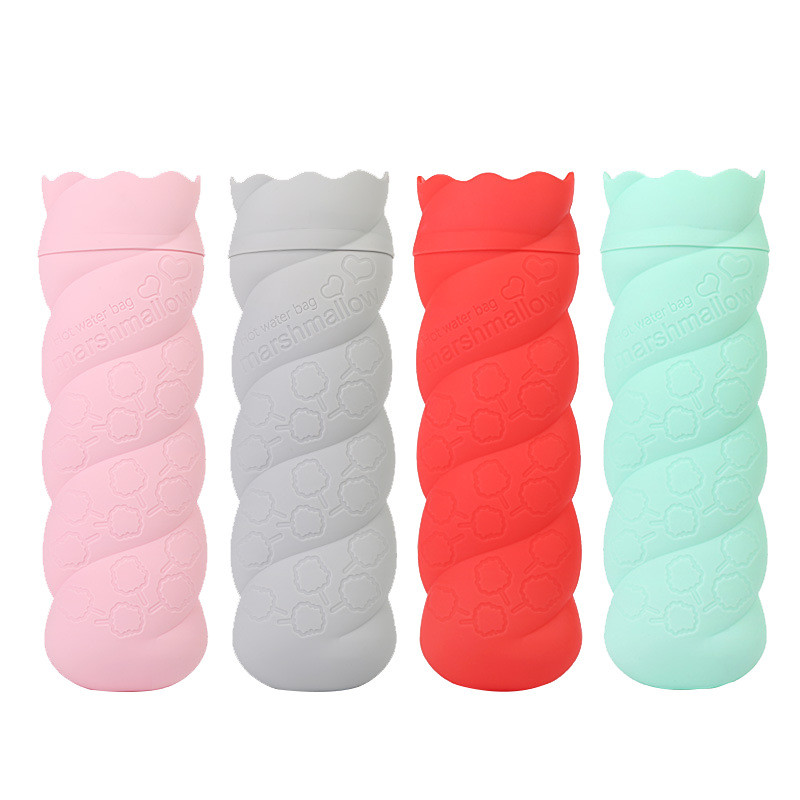 Silicone Hot Water Bottle Cozy Bag For Pain Relief Neck And Shoulders Feet Warmer