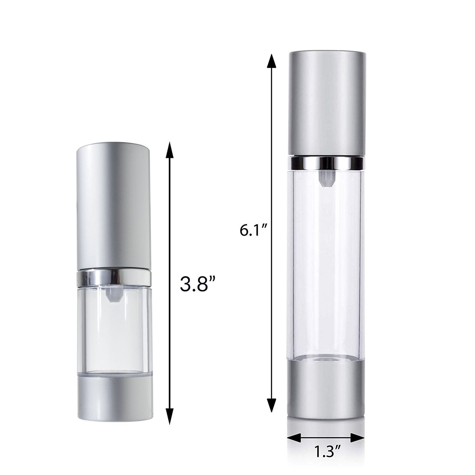 Portable Lightweight 100Ml Airless Pump Lotion Bottle Cosmetic Plastic Airless Bottle