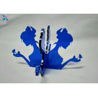 Buy cheap blue Colored 1mm Custom Acrylic Stand PMMA Laser Cut Plastic Shapes product