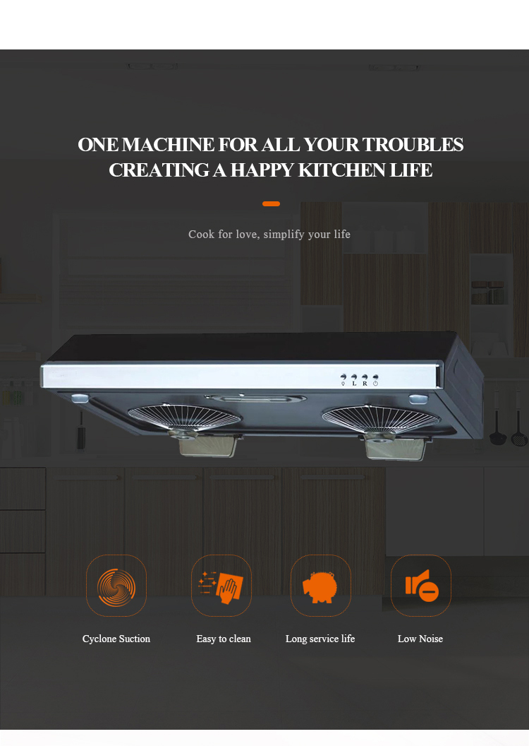70cm Slimline Canopy Cooker Hood Extractor Stainless Steel