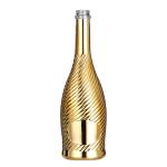 Glass Collar Silk Mouth Long Neck Sparkling Gold Twill Champagne Bubble Bottle
