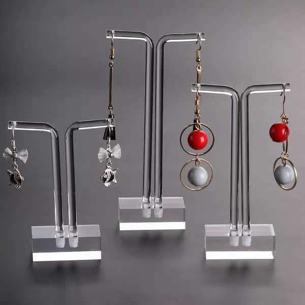 3x5x9cm T Shape Acrylic Jewelry Stand Holder Earring Display Organizer Factory Made