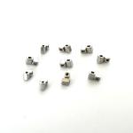 Dental Orthodontic Molar Bands / Stainless Steel Crimpable Hook Long Curved Type
