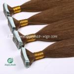 Buy cheap Tape Hair extension 16"-28"L,100s/pack 8# color Straight malaysian virgin hair from wholesalers