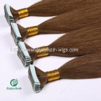 Buy cheap Tape Hair extension 16"-28"L,100s/pack 8# color Straight malaysian virgin hair product