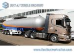 12 Wheels 56KL LPG Semi Trailer , 3 Axles LPG Transport Truck 1.61MPa Pressure