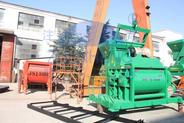 Buy cheap Green Twin Shaft JS1000 Concrete Mixer Building Construction Tools / Equipment from wholesalers