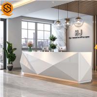Buy cheap Checkout Rectangle Reception Counter Hotel Furniture Diamond Shaped product