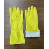 Buy cheap M 45g Tensile Yellow Household Gloves Cotton Spray Flocklined from wholesalers