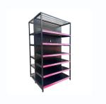 4 Post Supermarket Display Shelf Four Column Shelving For Grocery Store