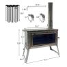 Buy cheap Outdoor Patio Camping BBQ Party Portable Stainless Steel Wood Burning Camp Stove with Chimney Pipes from wholesalers