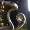 Buy cheap Large geometric circular tube rope stainless steel sculpture from wholesalers