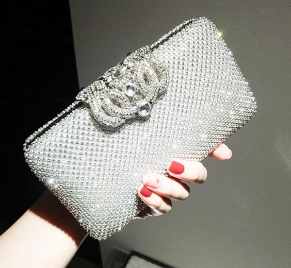Buy cheap New bride's wedding bag diamond lady versatile banquet clutch evening dress bags from wholesalers