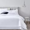 Buy cheap 300TC Satin White King Size Hotel Duvet Quilt Cover Flat Sheet Set with Solid Pattern from wholesalers