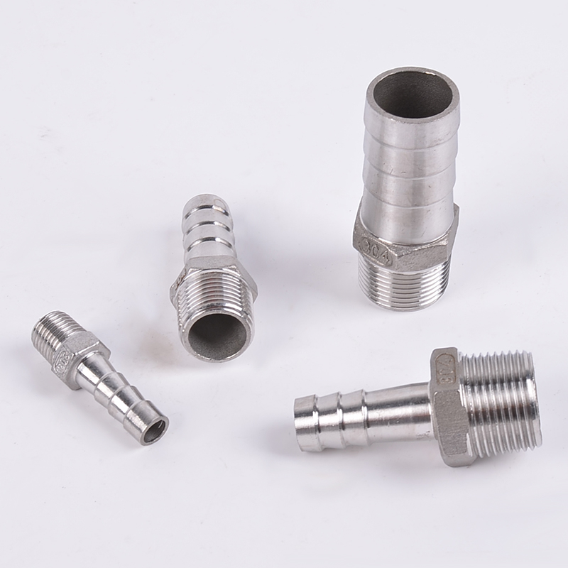Silver RTS Stainless Steel 201 304 Pipe Fittings Hex Nipple Hose Nipple for Domestic