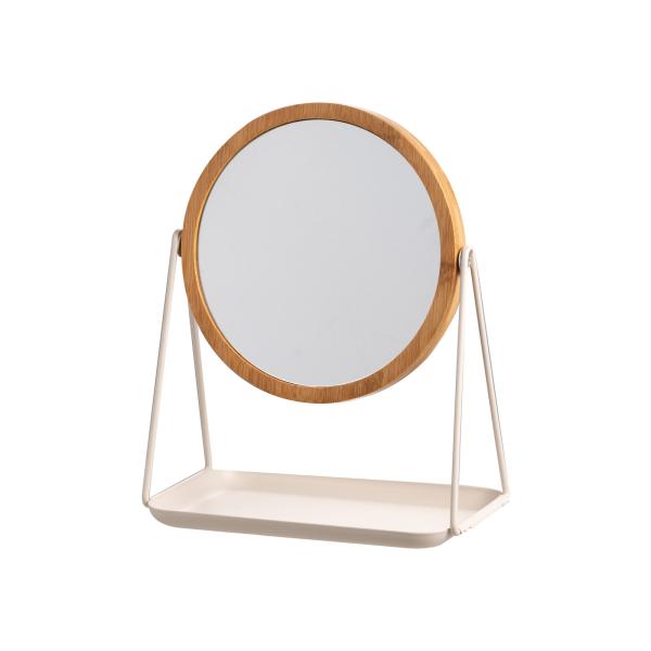 Buy cheap round countertop Makeup Mirror with jewelry tray from wholesalers