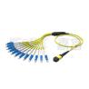 Buy cheap 12 Fibers Duplex MPO Breakout Cable MPO-LC/SC/FC/ST Multimode 50/125 3.0mm LSZH Aqua from wholesalers