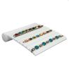 Buy cheap 8 Slots Jewelry Bangle Display Stands White Faux Leather Bracelet Display Rack from wholesalers