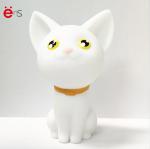 White 3D Cute Cat LED Night Light For Children 9×9×13cm Size OEM