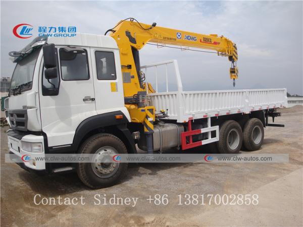 Buy cheap Sinotruk Howo 6x4 8T 10 Wheel Truck Mounted Telescopic Boom Crane from wholesalers