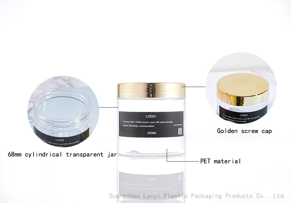 50ml 60ml 110ml Transparent Plastic Jars Cookie Candy Storage