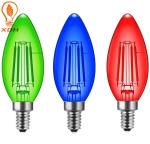 Tiny Colored Edison Bulbs C35 E12 4W Vintage LED Candelabra Bulbs