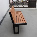 Customized Outdoor Recycled Plastic Benches Surface Mounted With Mild Steel