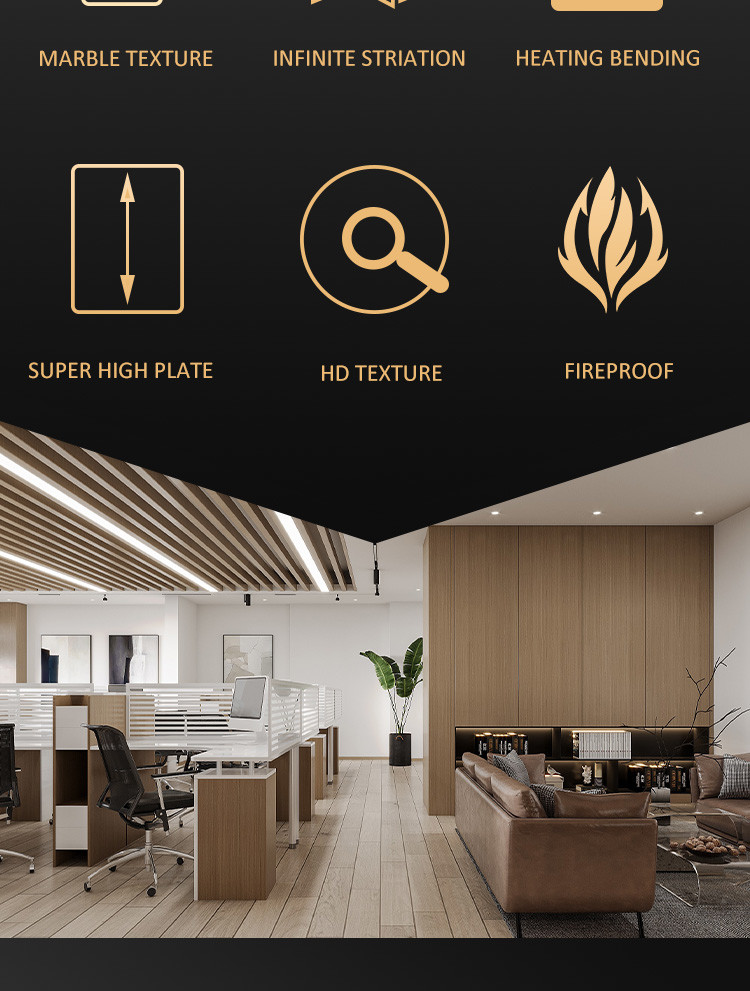 Customized Waterproof Eco Friendly Wood Grain Bamboo Charcoal Fiber Boards