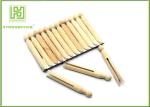 House Decorative Notched Craft Sticks , 110mm Wooden Fan Sticks Taste - Free