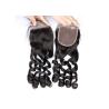 Buy cheap Loose Wave Lace Top Closure Chinese Human Hair Natural Color Tangle Free from wholesalers