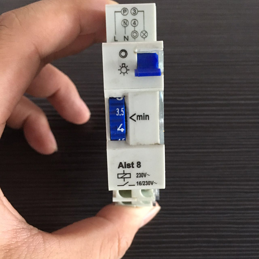 ALST8 Transparent Mechanical Timer Switch 7 Minutes16A Din Rail Staircase Time Switch