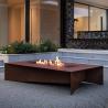 Buy cheap 72 Inch Modern Rusty Rectangular Fold Corten Steel Gas Fire Pit Table from wholesalers