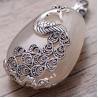 Buy cheap Sterling Silver Peafowl Style White Chalcedony Pendant Neclace (041001) from wholesalers