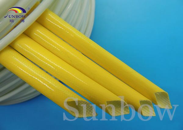 Buy cheap Braided silicone rubber coated fiberglass sleeving heat resistant from wholesalers
