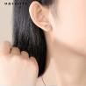 Buy cheap 7.7x9.5mm 1.1g Sterling Silver Heart Earrings Platinum Plated Silver Ear Drops from wholesalers