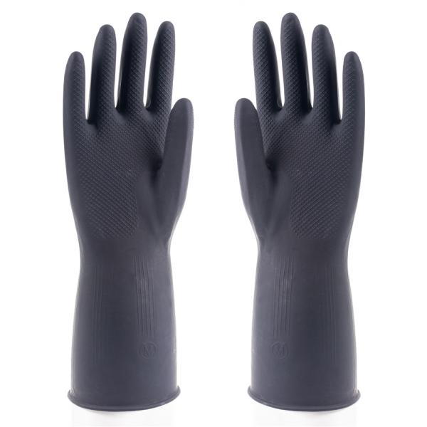 Buy cheap Oil Proof Industrial Rubber Gloves Good Ventilation Diamond Palm Grip from wholesalers