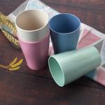 Wholesale Custom Logo Colorful Wheat Straw Cup Biodegradable Travel Tumbler