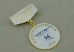 Brass Stamped Awards Medals Gold With Imitation Hard Enamel For Memorial Meeting