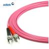 Buy cheap FC-ST Duplex Fiber Optic Patch Cord Multimode Cable Jumper OM4 Violet PVC / LSZH from wholesalers