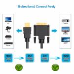 24K Gold Plated 1080P HDMI Male To DVI 24 + 1 Pin Male Cable Adapter