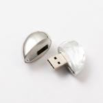 Hidden Chip Jewelry Style Heart USB Flash Drive Crystal Metal 64GB