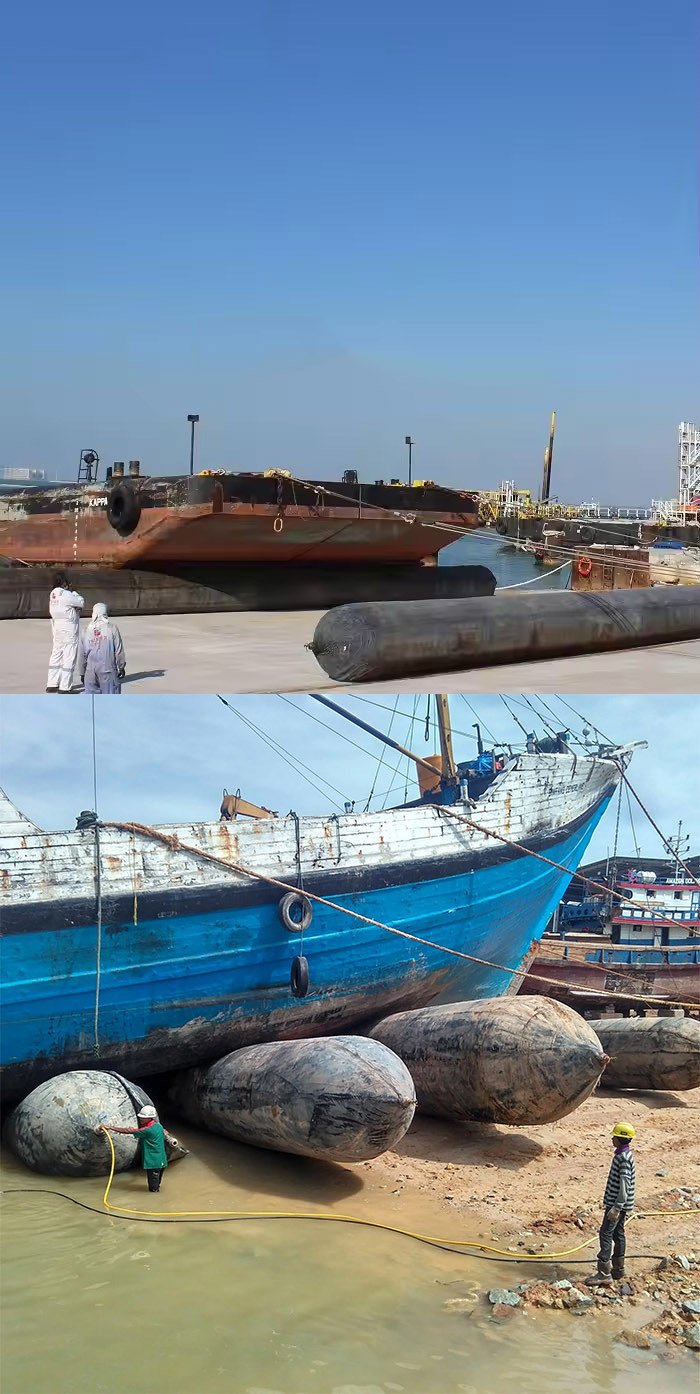 Ocean Shield Airbag Launching Ship High Bearing Marine Airbags For Boat Launch