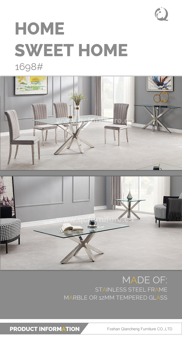 Steady 0.52CBM Italian Style Console Table Glass Top 12mm For Home