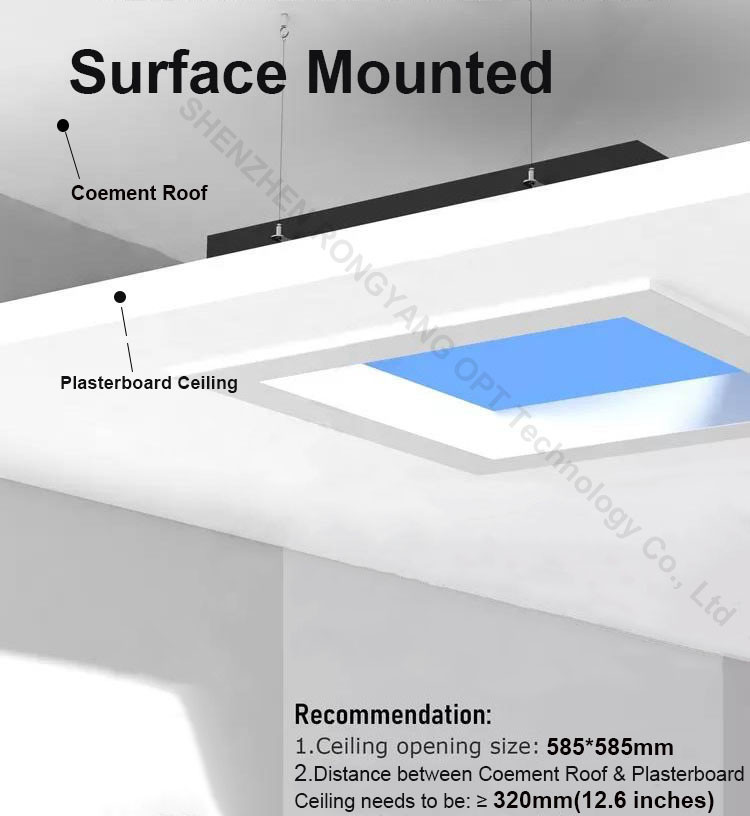 60x60 Natural Artificial LED Skylight 100W CCT 6500K Voice Control