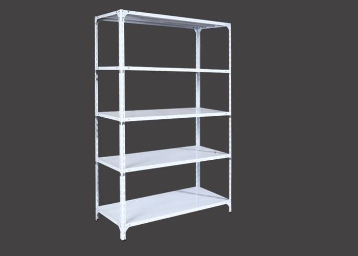 Warehouse Boltless Rivet Slotted Angle Shelving Galvanized Steel Sheet