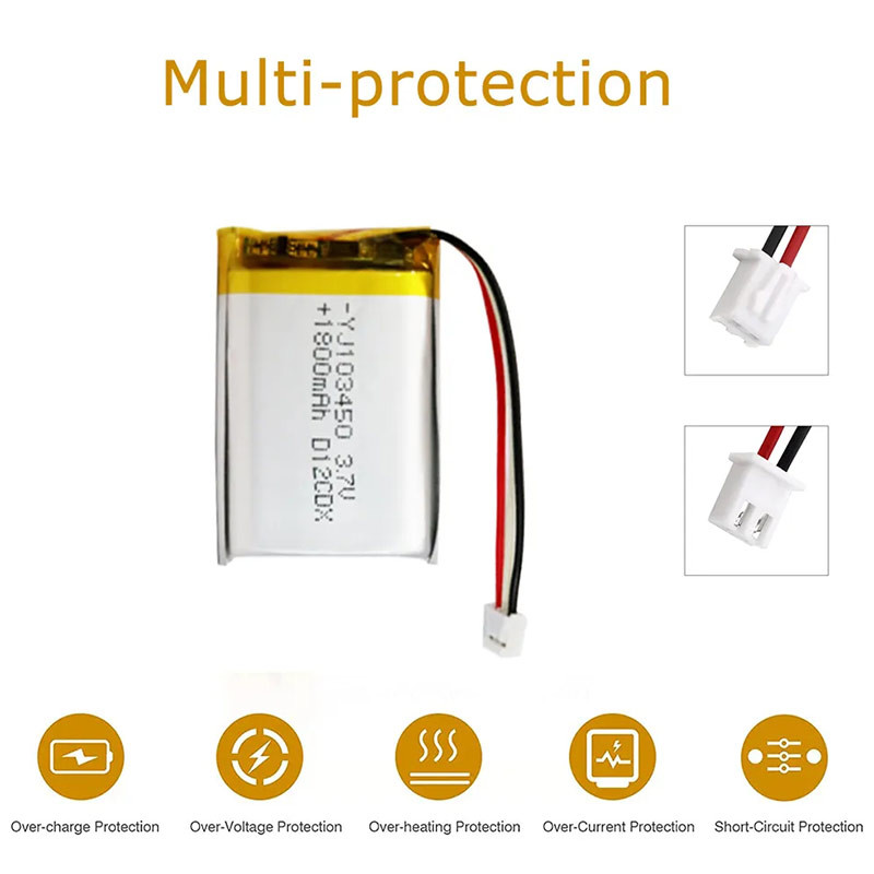 3.7V 480mah Lithium Ion Polymer Rechargeable Battery For Electronic Appliances