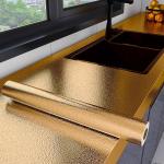 Matt Silver Foil Kitchen Stickers Self-Adhesive Wallpaper for Countertops and