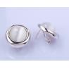 Buy cheap Classic CZ Stud Earrings 925 Silver Elegant Round Drop Heart Pear Design from wholesalers